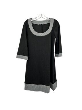 TIANA B. Womens Dress A-Line 3/4 Sleeve Black/Gray Size Medium New